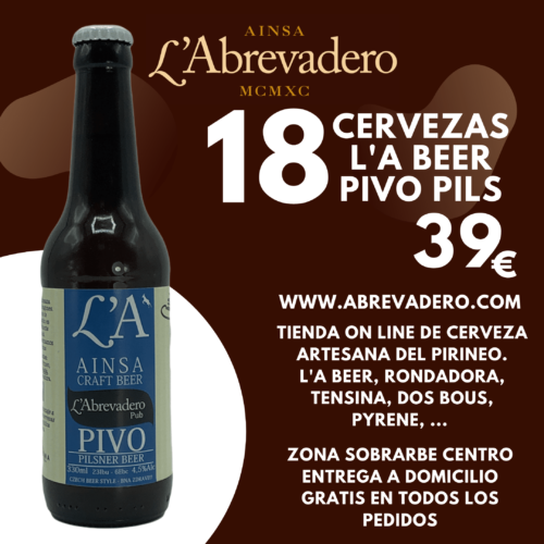Cerveza LA Beer Ainsa PIVO (Pack 18)