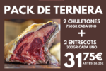 Pack de Ternera Chuleton + Entrecot