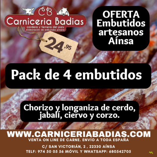 oferta embutidos carnicería badías de aínsa